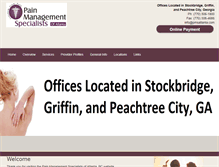 Tablet Screenshot of painmanagementspecialistsofatlanta.com